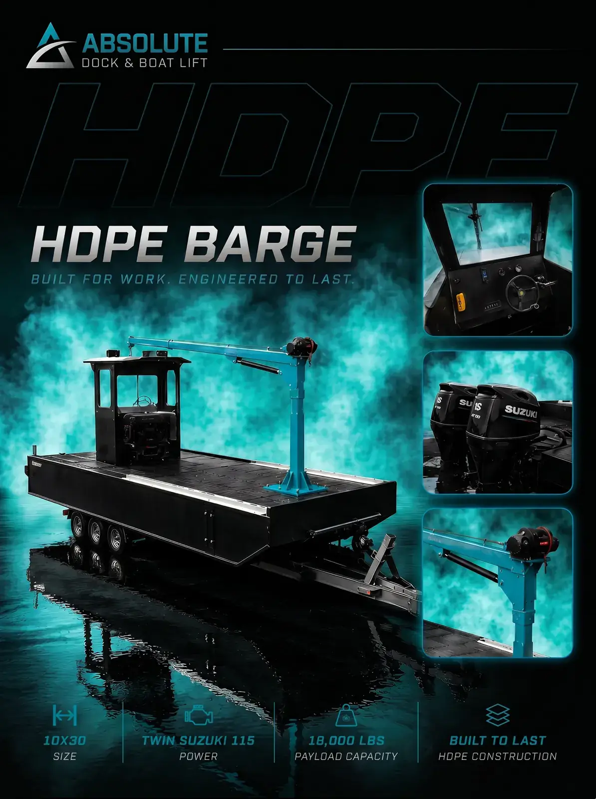 HDPE Barge — Built for Work. Engineered to Last. | HDPE work barge for sale, Fort Myers, FL